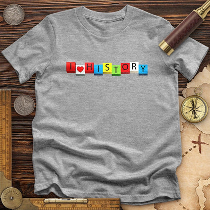 I Love History Blocks T-Shirt
