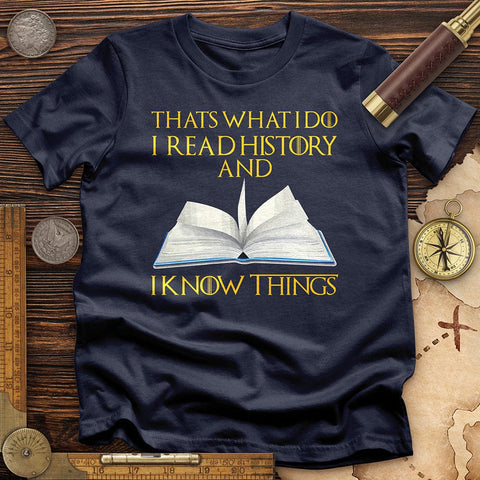 I Read History T-Shirt Navy / S