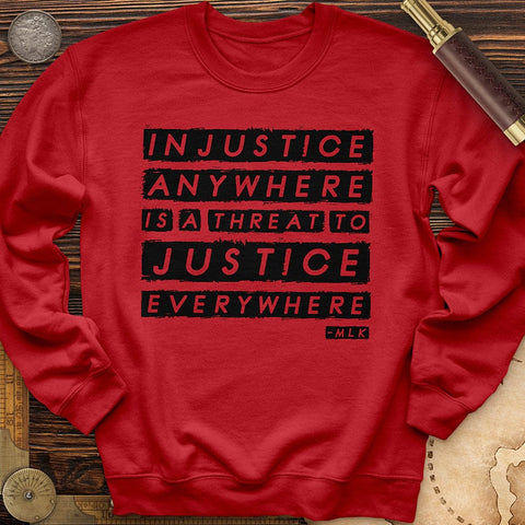 Injustice Anywhere Crewneck Red / S