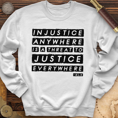 Injustice Anywhere Crewneck White / S