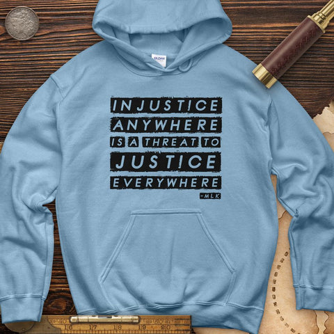 Injustice Anywhere Hoodie Light Blue / S