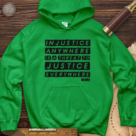 Injustice Anywhere Hoodie Irish Green / S