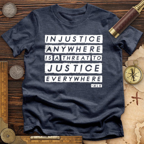 Injustice Anywhere T-Shirt Heather Navy / S