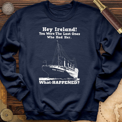 Ireland What Happened Crewneck S / Navy