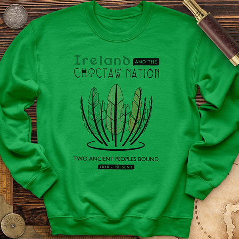 Irish-Choctaw Friendship Crewneck Irish Green / S