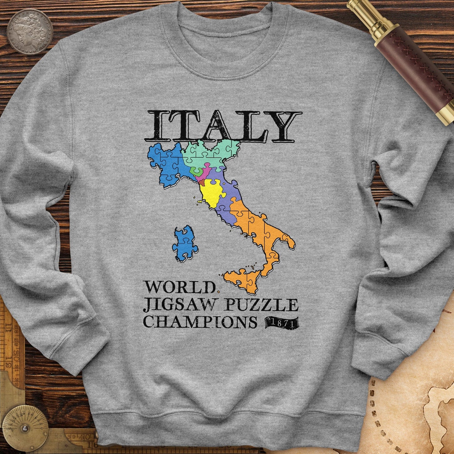 Italy Jigsaw Puzzle Crewneck