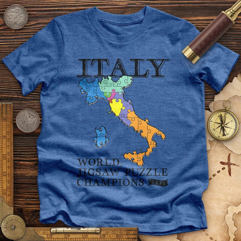 Italy Jigsaw Puzzle High Quality Tee Heather True Royal / S