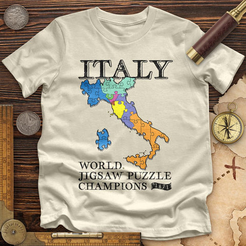 Italy Jigsaw Puzzle High Quality Tee Natural / S