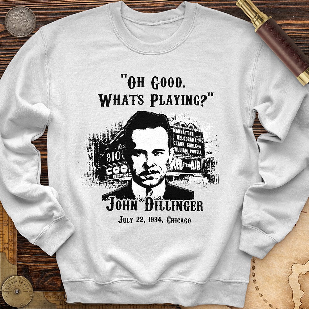 John Dillinger Let's Go To Movies Crewneck