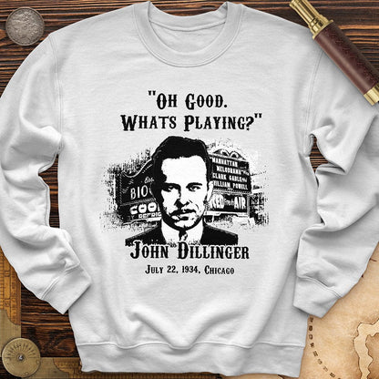 John Dillinger Let's Go To Movies Crewneck