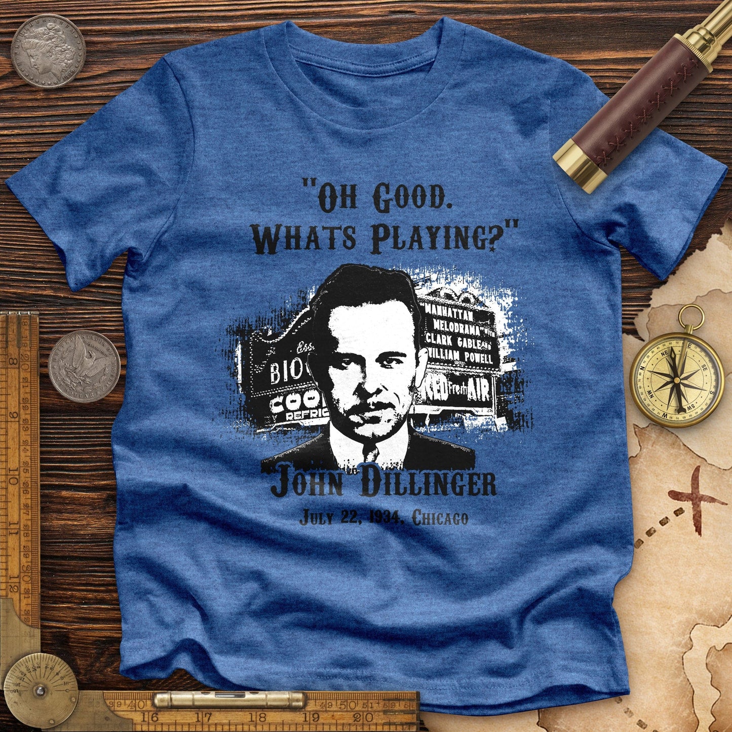 John Dillinger Let's Go To Movies Premium Tee