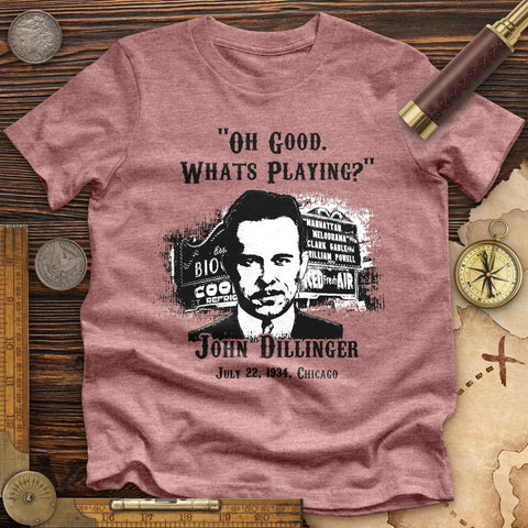 John Dillinger Let's Go To Movies Premium Quality Tee