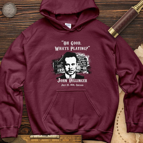 John Dillinger Let's Go To Movies Hoodie