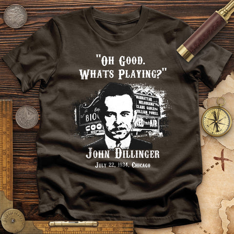 John Dillinger Let's Go To Movies T-Shirt Dark Chocolate / S
