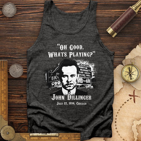 John Dillinger Let's Go To Movies Tank Charcoal Black TriBlend / XS