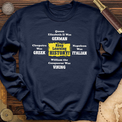 Keep Learning History Crewneck Navy / S