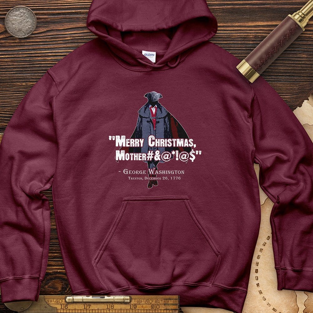 Merry Christmas Mother #%@#$!@ Hoodie Maroon / S