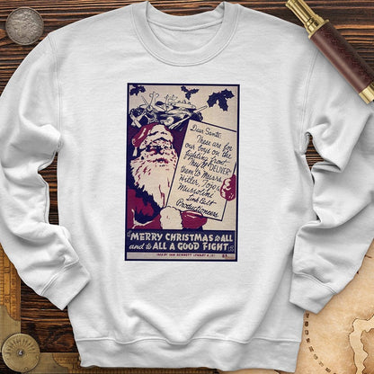 Merry Christmas To All And To All A Good Fight Crewneck | HistoreeTees