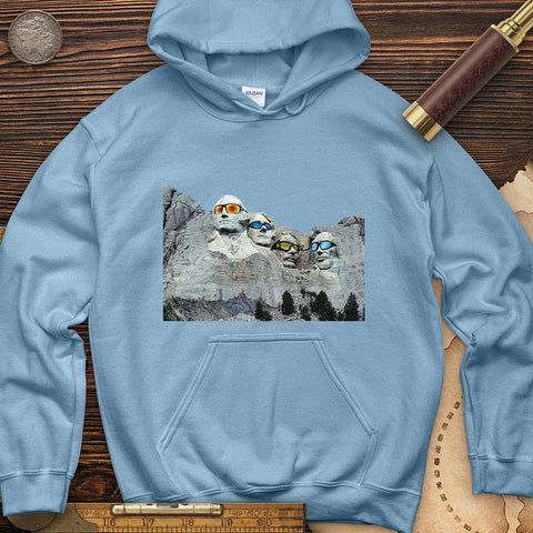 Mount Rushmore Shades Hoodie Light Blue / S