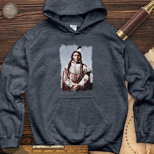 Native American Warrior Hoodie Heather Navy S