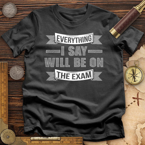 On the Exam T-Shirt Charcoal / S