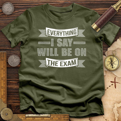 On the Exam T-Shirt Military Green / S