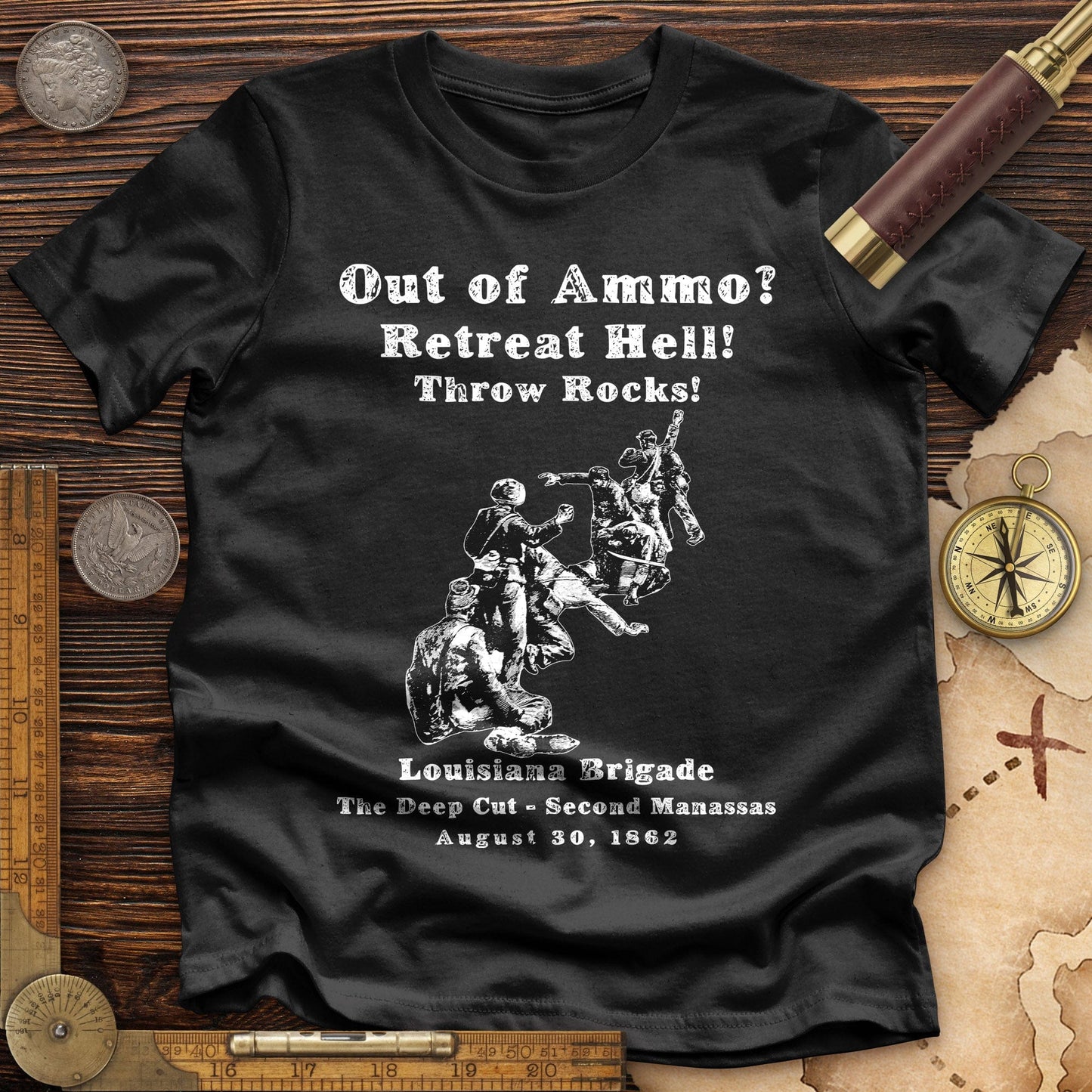 Out Of Ammo Throw Rocks Premium Tee