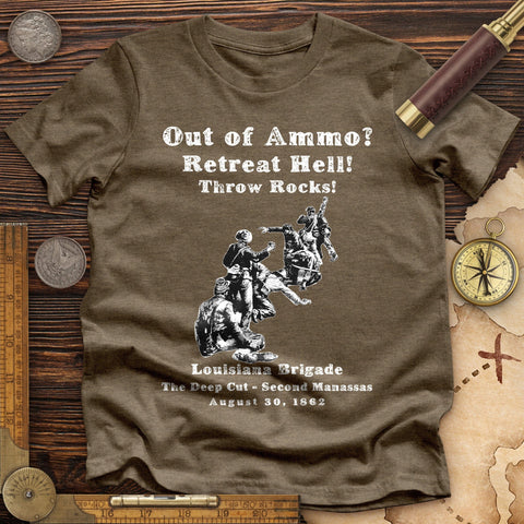 Out Of Ammo Throw Rocks High Quality Tee