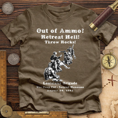 Out Of Ammo Throw Rocks Premium Tee