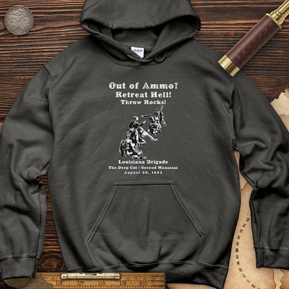 Out Of Ammo Throw Rocks Hoodie