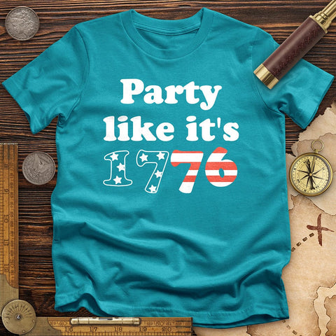 Party Like It's 1776 T-Shirt Tropical Blue / S