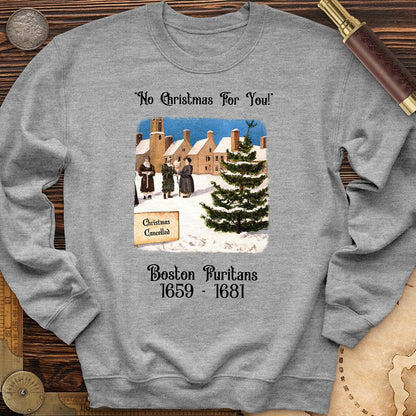 Puritans Banned Xmas Boston Crewneck | HistoreeTees