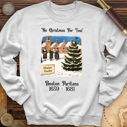 Puritans Banned Xmas Boston Crewneck | HistoreeTees