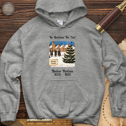 Puritans Banned Xmas Boston Hoodie Sport Grey / S