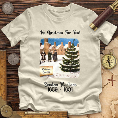Puritans Banned Xmas Boston Premium Quality Tee Natural / S