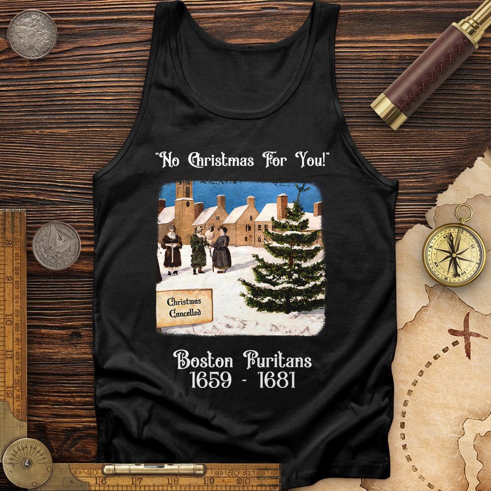 Puritans Banned Xmas Boston Tank | HistoreeTees
