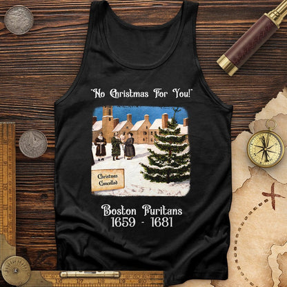 Puritans Banned Xmas Boston Tank | HistoreeTees