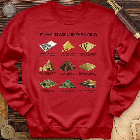 Pyramids Of The World Crewneck Red / S