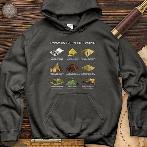 Pyramids Of The World Hoodie Charcoal / S