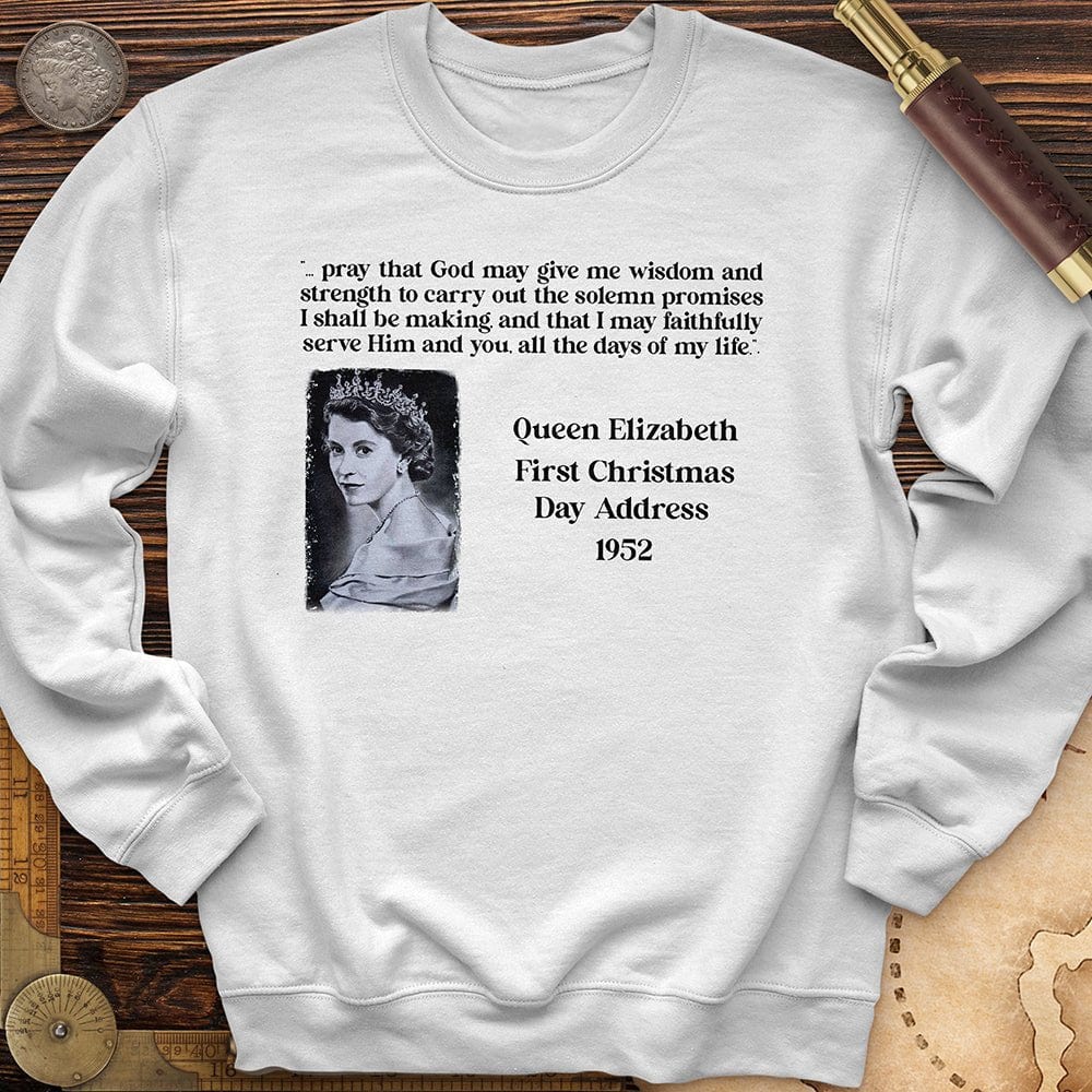 Queen Elizabeth II Xmas Address Crewneck | HistoreeTees