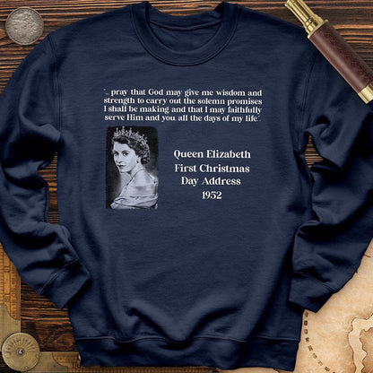 Queen Elizabeth II Xmas Address Crewneck | HistoreeTees