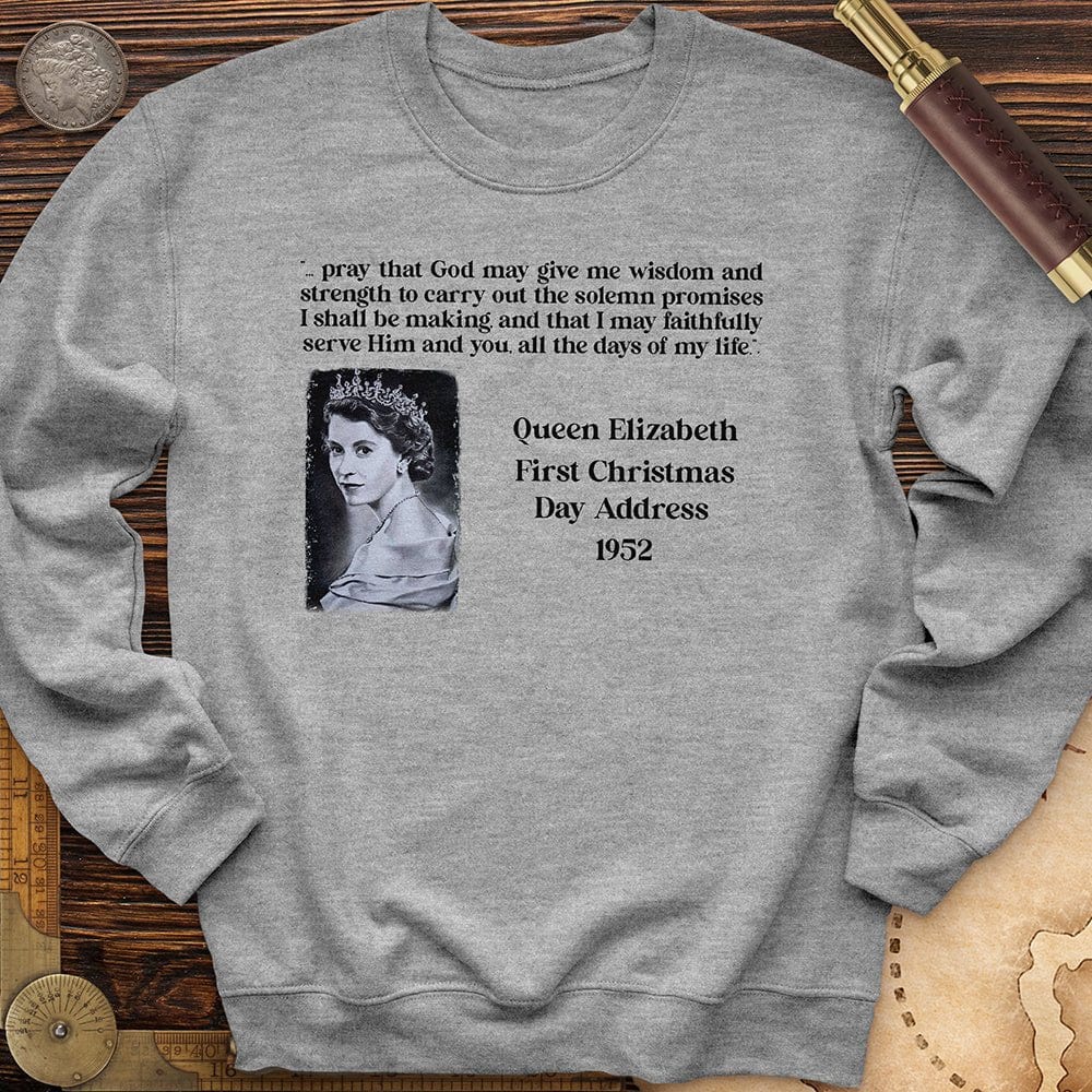 Queen Elizabeth II Xmas Address Crewneck | HistoreeTees