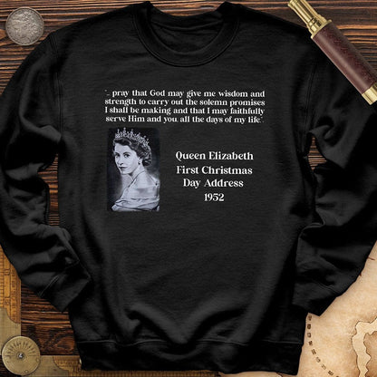 Queen Elizabeth II Xmas Address Crewneck | HistoreeTees