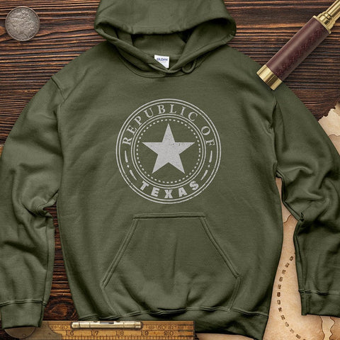 Republic of Texas Hoodie Military Green / S