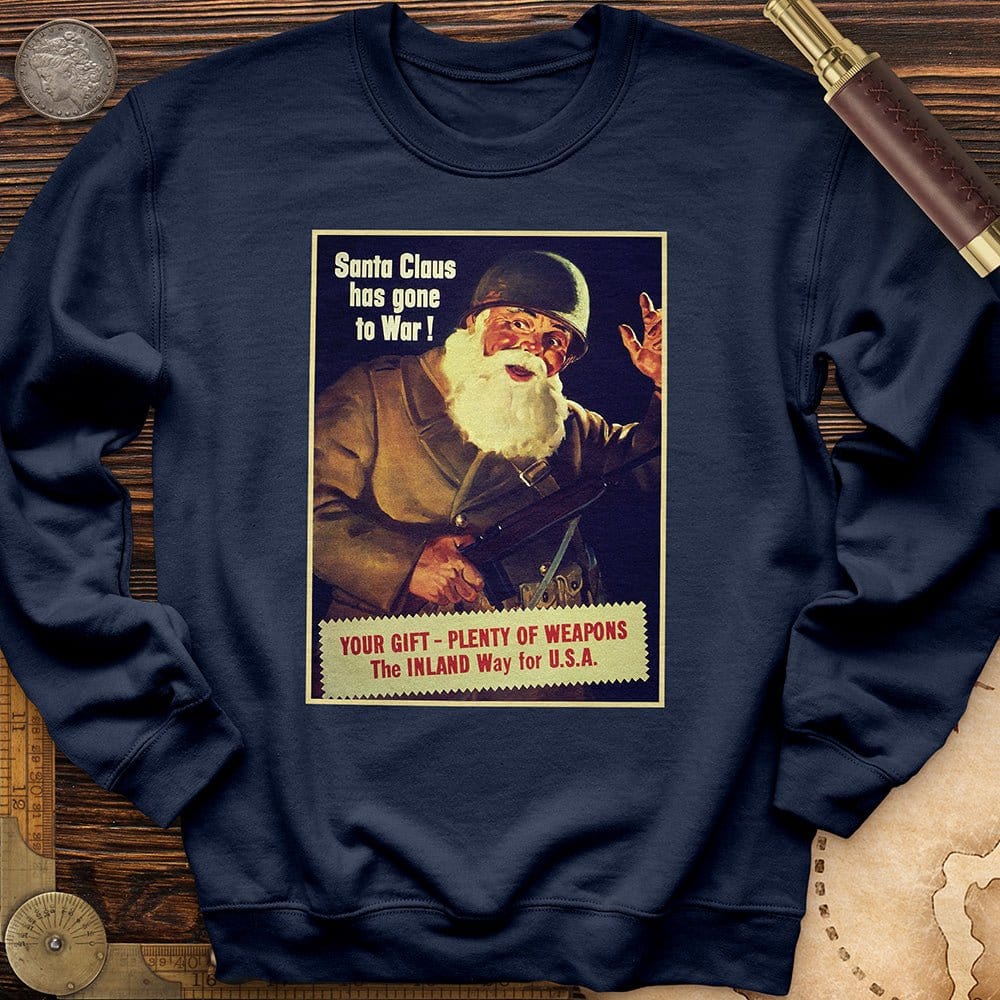 Santa Has Gone To War Crewneck Navy / S