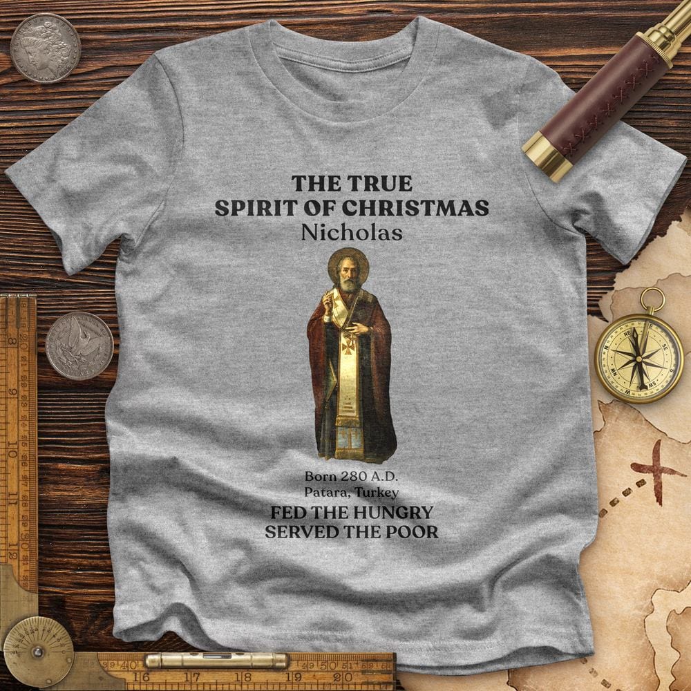 St Nicholas Premium Quality Tee Athletic Heather / S