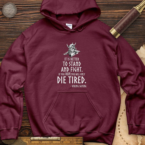 Stand And Fight Hoodie Maroon / S