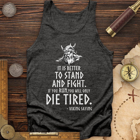 Stand And Fight Tank Charcoal Black TriBlend / XS
