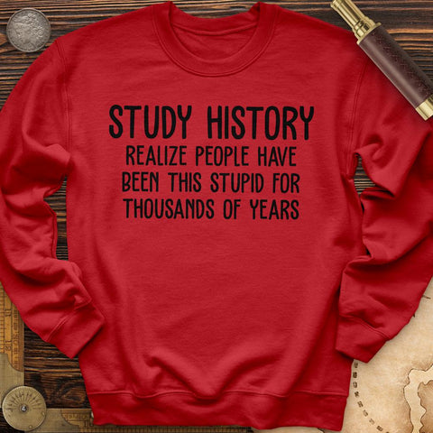 Study History Crewneck Red / S