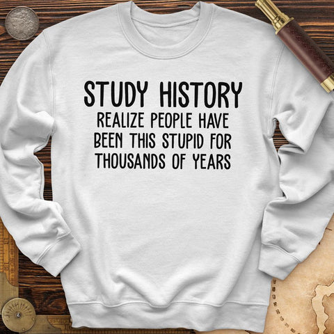 Study History Crewneck White / S